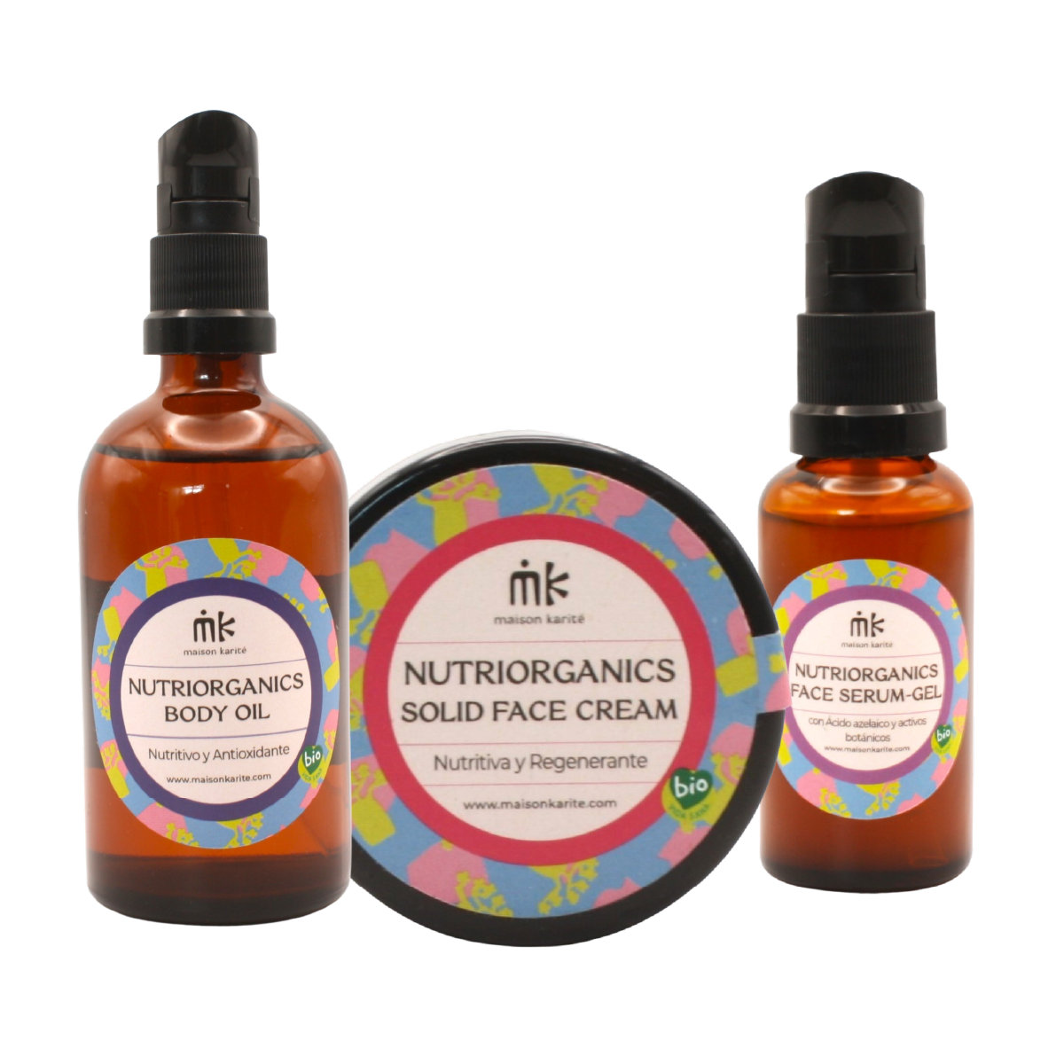 Pack nutrición facial y corporal NutriOrganics